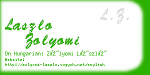 laszlo zolyomi business card